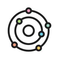 Atomic Structure I Filled Line Icon vector