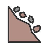 Landslide Filled Line Icon vector