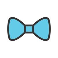Bow Tie Filled Line Icon vector