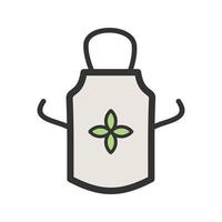 Apron Filled Line Icon vector