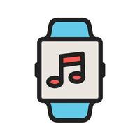 Music App Filled Line Icon vector