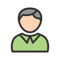 Working Man Filled Line Icon vector
