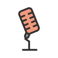 Microphone II Filled Line Icon vector