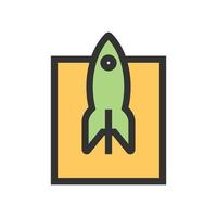 Business Launch Filled Line Icon vector