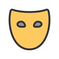 Mask Filled Line Icon vector