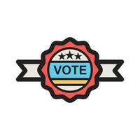 Candidate Banner Filled Line Icon vector