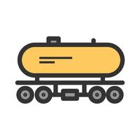 Tank Wagon Filled Line Icon vector