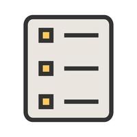 List View Filled Line Icon vector
