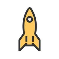 Launch Filled Line Icon vector