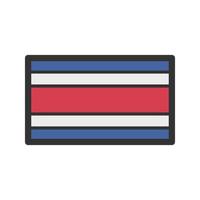 Costa Rica Filled Line Icon vector