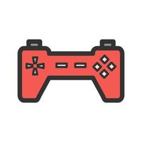 Gaming Console II Filled Line Icon vector