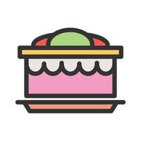 Cake II Filled Line Icon vector