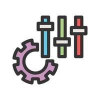 Settings Filled Line Icon vector