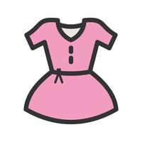 Dress Filled Line Icon vector