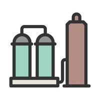Refinery Filled Line Icon vector
