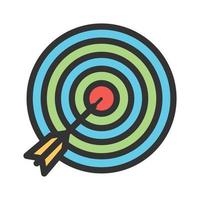 Darts Game Filled Line Icon vector