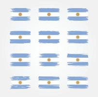 colecciones de pinceles de bandera argentina. bandera nacional vector