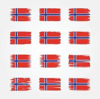 Norway Flag Brush Collections. National Flag