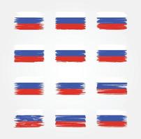 colecciones de pinceles de bandera de rusia. bandera nacional vector