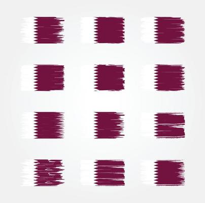 Qatar Flag Brush Collections. National Flag