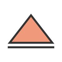 Arrow Up Filled Line Icon vector