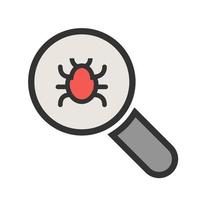 Bug Fixing Filled Line Icon vector