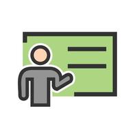 Presentation Filled Line Icon vector