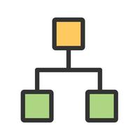 Settings Ethernet Filled Line Icon vector