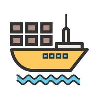 Shipment Filled Line Icon vector
