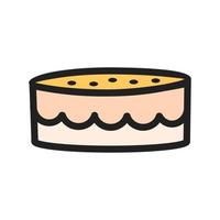 Cake small Filled Line Icon vector