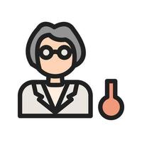 Chemist Filled Line Icon vector