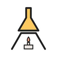 Experiment on Heat II Filled Line Icon vector