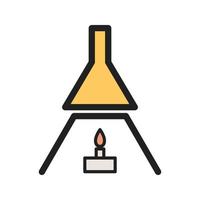 Experiment on Heat II Filled Line Icon vector