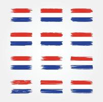 Netherlands Flag Brush Collections. National Flag vector