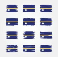 Nauru Flag Brush Collections. National Flag vector