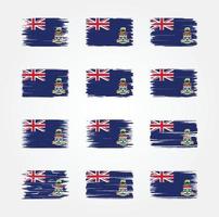 Cayman Islands Flag Brush Collections. National Flag vector