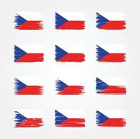 Czech Republic Flag Brush Collections. National Flag vector