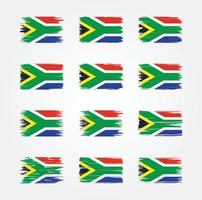 South Africa Flag Brush Collections. National Flag vector