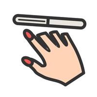 Nail Filer Filled Line Icon vector