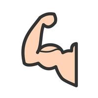 Arm Muscle Filled Line Icon vector