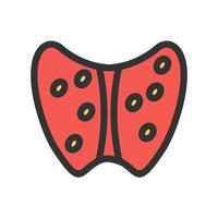 Thyroid Filled Line Icon vector