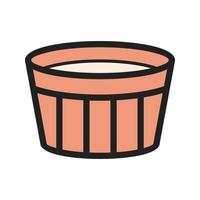 Creme Brulee Filled Line Icon vector