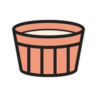 Creme Brulee Filled Line Icon vector