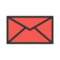 Email Us Filled Line Icon vector