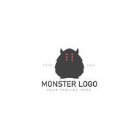 ilustración de icono de diseño de logotipo de monstruo vector