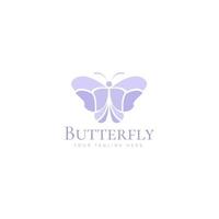 Purple butterfly logo design icon illustration vector