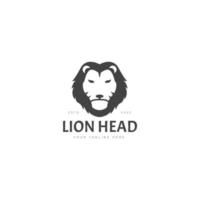 ilustración de icono de diseño de logotipo de cabeza de león vector