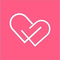 simple W, DWD, PWP, DW initials line art company logo with heart shape vector