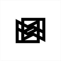 M. MM. MN. NM rectangle shape initials logo for company vector