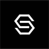 simple S, CSC, CC initials geometric line art company logo vector